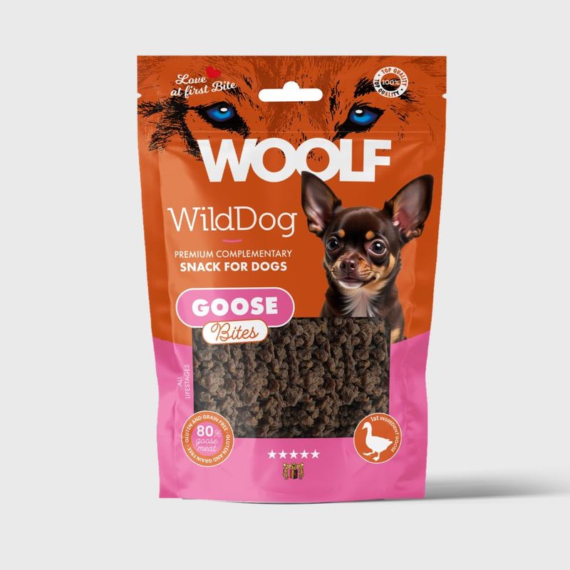 Woolf Wilddog Soft Goose Bites 100g