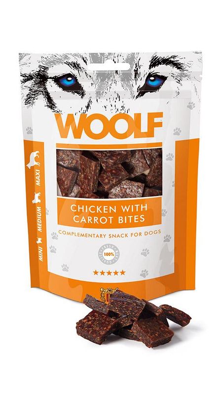 Woolf - chicken with carrot bites 100g