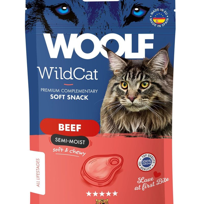 Woolf Wildcat Snacks Beef 50g
