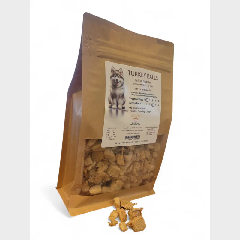 Barf - Frysetørket Kalkun testikler 150g