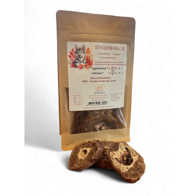 Hovedbilde Barf - Strutsehals 75g