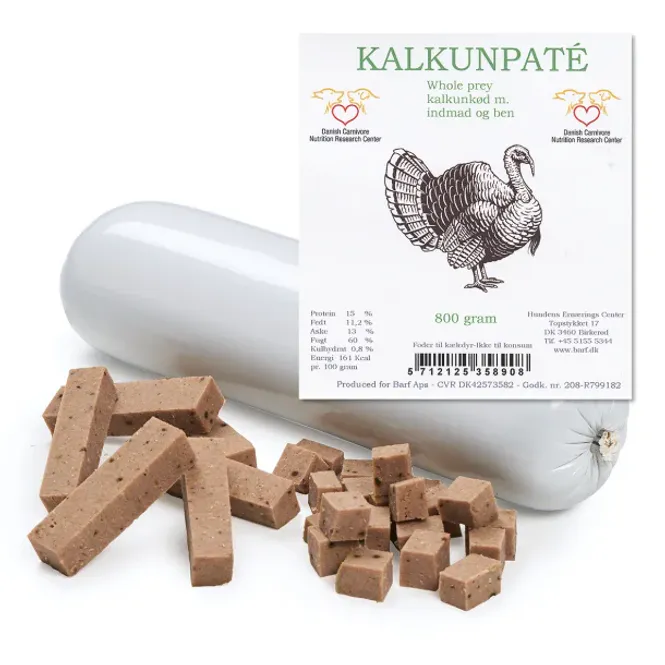 Hovedbilde Barf - Kalkunpate Wholeprey 800g
