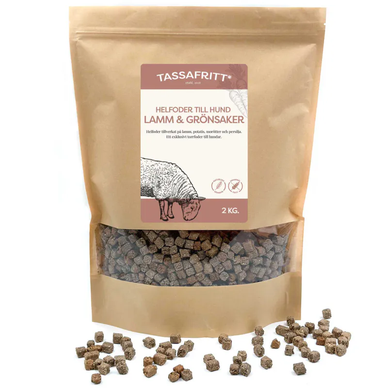 TassaFritt Tørrfor Lam og Grønsaker 2kg